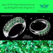 Load image into Gallery viewer, Emerald Crown Royal: Queen of the Rings Production Rings
