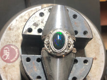 Load image into Gallery viewer, Ethiopian Black opal in hand cast sterling .925
