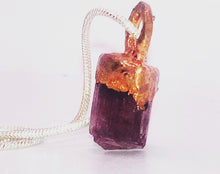 Load image into Gallery viewer, Rubilite Tourmaline electroformed pendant
