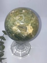 Load image into Gallery viewer, Prehnite &amp; Tourmaline Epidote Sphere
