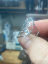 Load image into Gallery viewer, Metatron ring in stainless steel
