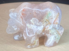 Load image into Gallery viewer, Cherry Flower Blossom Agate Bear
