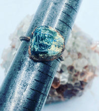 Load image into Gallery viewer, Turquoise Electroformed Copper Ring
