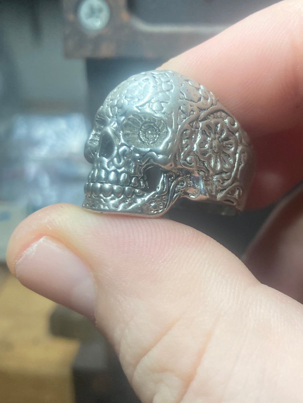 Sugar Skull in sterling silver .925