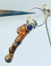 Load image into Gallery viewer, Amethyst crystal raw copper &amp; solid silver  pendant
