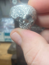 Load image into Gallery viewer, Sugar Skull in sterling silver .925
