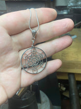 Load image into Gallery viewer, Metatron pendant hand cast in .925 sterling silver
