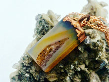 Load image into Gallery viewer, Druzy Agate Carving Electroform Copper Silver
