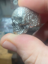 Load image into Gallery viewer, Sugar Skull in sterling silver .925
