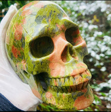 Load image into Gallery viewer, Crystal Huge  Realistic Unakite Skull
