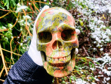 Load image into Gallery viewer, Crystal Huge  Realistic Unakite Skull
