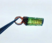 Load image into Gallery viewer, Paprok tourmaline electroformed pendant
