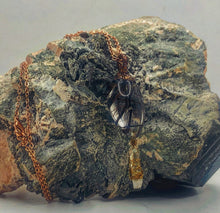 Load image into Gallery viewer, Rutile Black &amp; Red Hair Quartz Electroformed Wire Amulet
