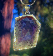 Load image into Gallery viewer, Royal Reiki Super Amethyst 23 Star Sterling Amulet
