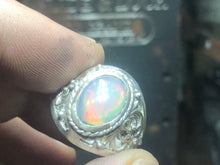 Load image into Gallery viewer, Ethiopian fire opal hand cast and set in .925
