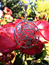 Load image into Gallery viewer, Metatron pendant hand cast in .925 sterling silver

